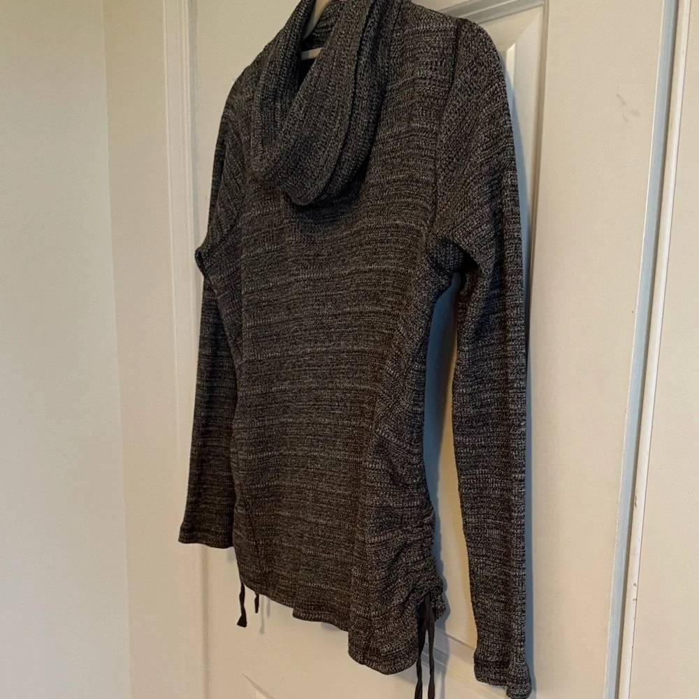 J.Jill Gray Cowl Neck Sweater Knit Pullover with Side Ties Side Small Petite - Picture 4 of 7